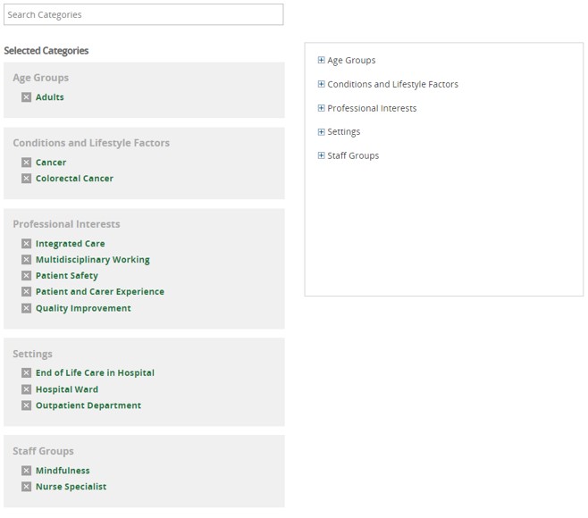 KnowledgeShare allows users to select the topics they are interested in that populates their personalised email updates